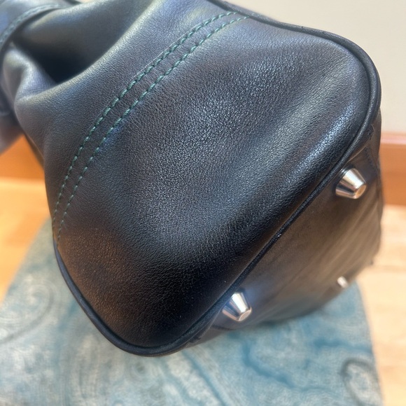 COACH HAMPTONS black leather classic COACH tote bag/purse - Picture 5 of 12